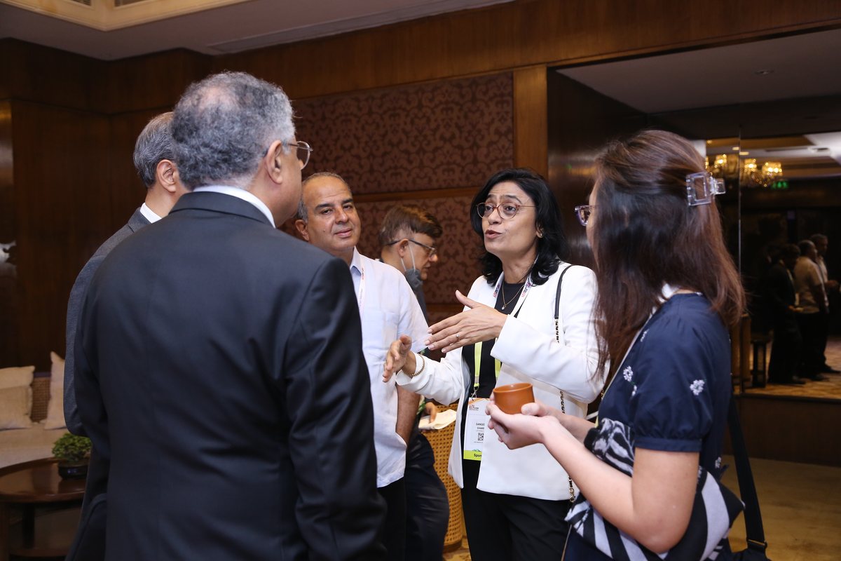 Delegates in an informal networking conversation at TiEcon Delhi-NCR