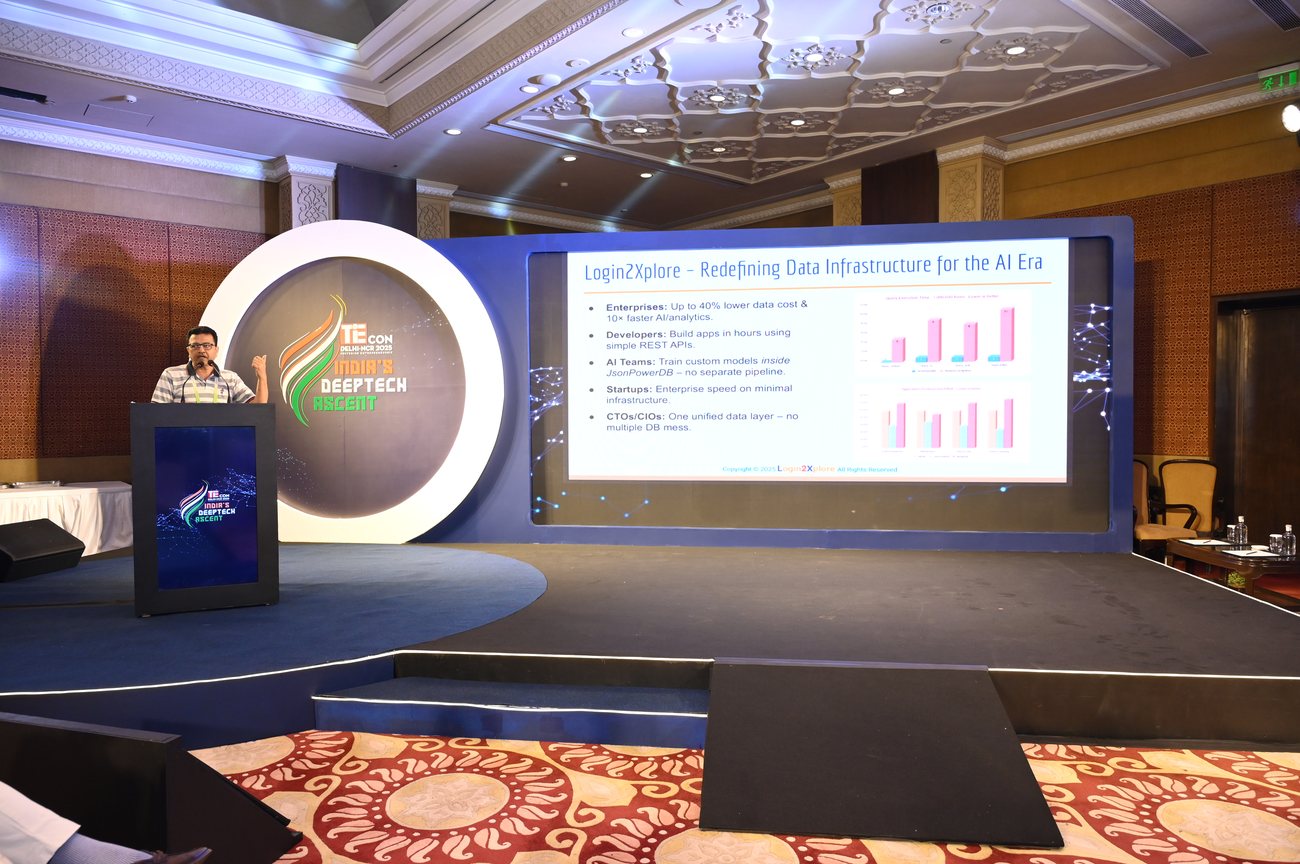 Founder pitching at TiEcon Delhi-NCR